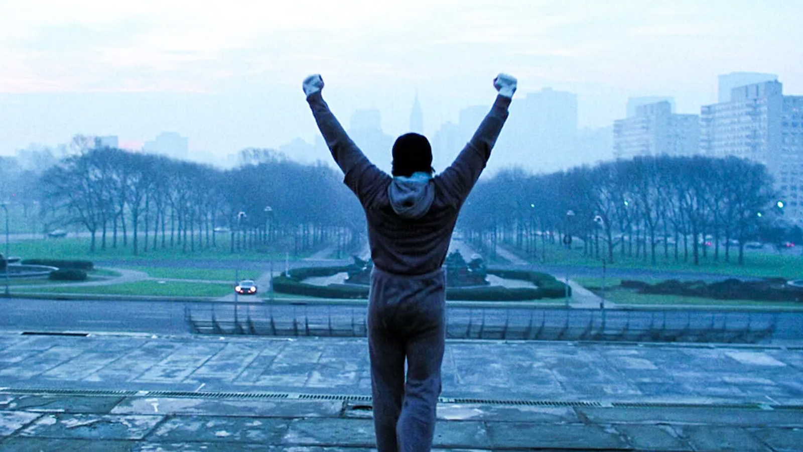 Rocky climbs the stairs. Everyone has seen this. It's cinema.