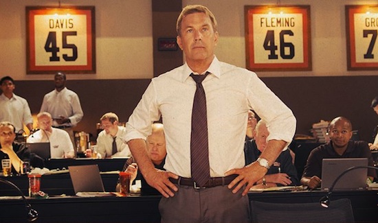 Kevin Costner from draft day movie with hands on hips